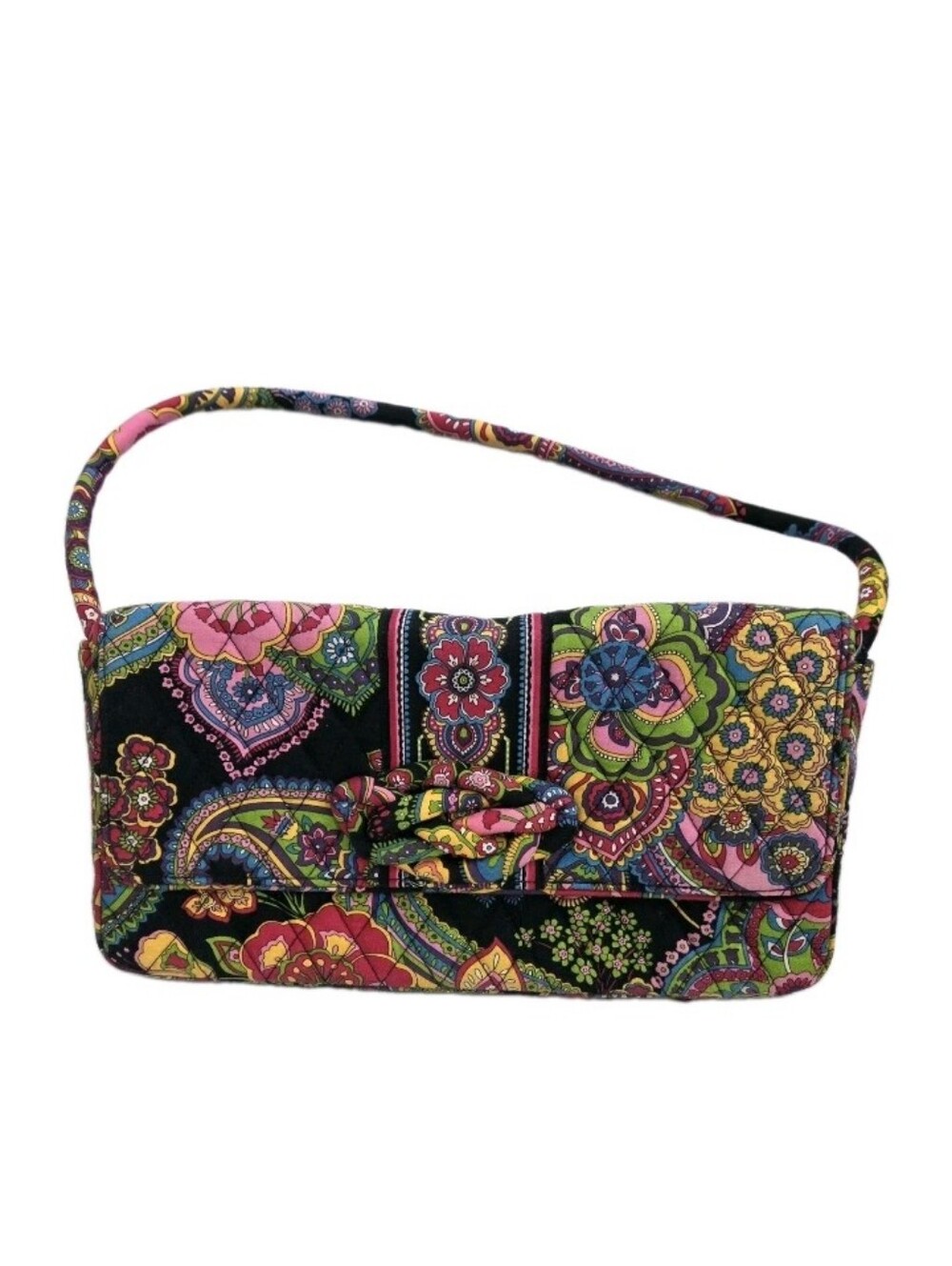 Vera Bradley Knot Just A Clutch Handbag Purse Symphony In Hue Pattern